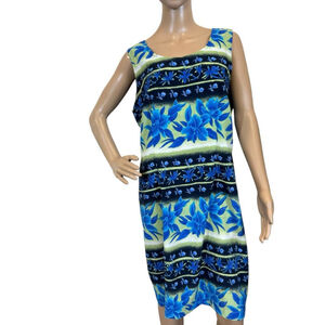 Women's Kathie Lee Blue and Green Floral Dress Size 12